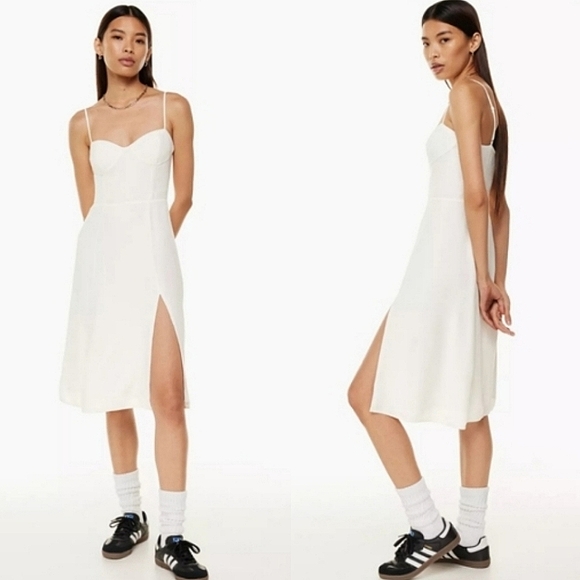 Aritzia Dresses & Skirts - Aritzia Sunday Best Viola Midi Dress in Light Birch Size Small